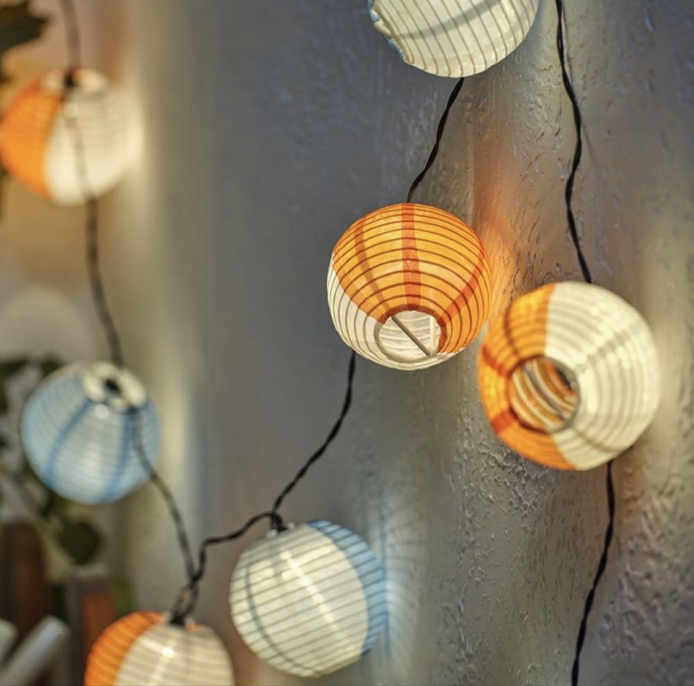 IKEA girlanda LED zewnętrzna SOLARNA solar SOLVINDEN 24 lampki