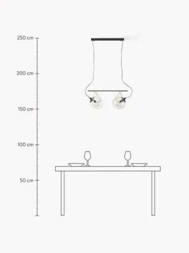 Lampa wisząca Westwing Gross 2 -punkty światła E14