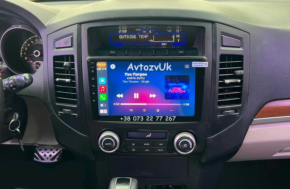 Android 14 PAJERO Mitsubishi Vagon Rockford Паджеро CarPlay Магнитола