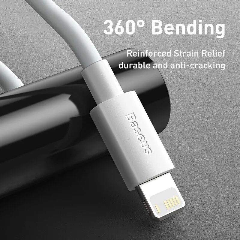Кабель iPhone oригинал Baseus в наборе 2 кабеля для зарядки айфона