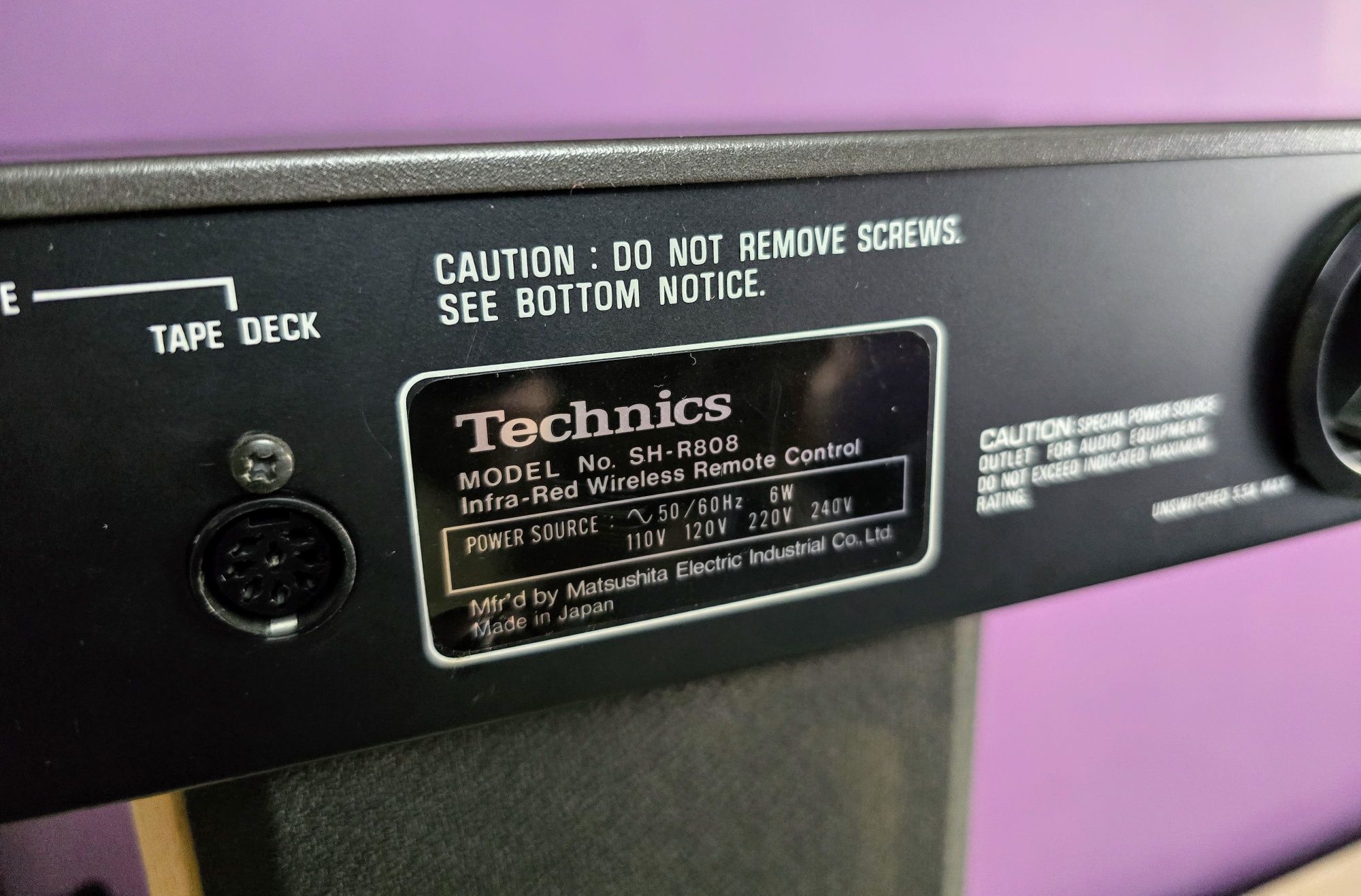 Technics SH-R808 R808 Stacja Pilot Magnetofon Gramofon Tuner B100 M280