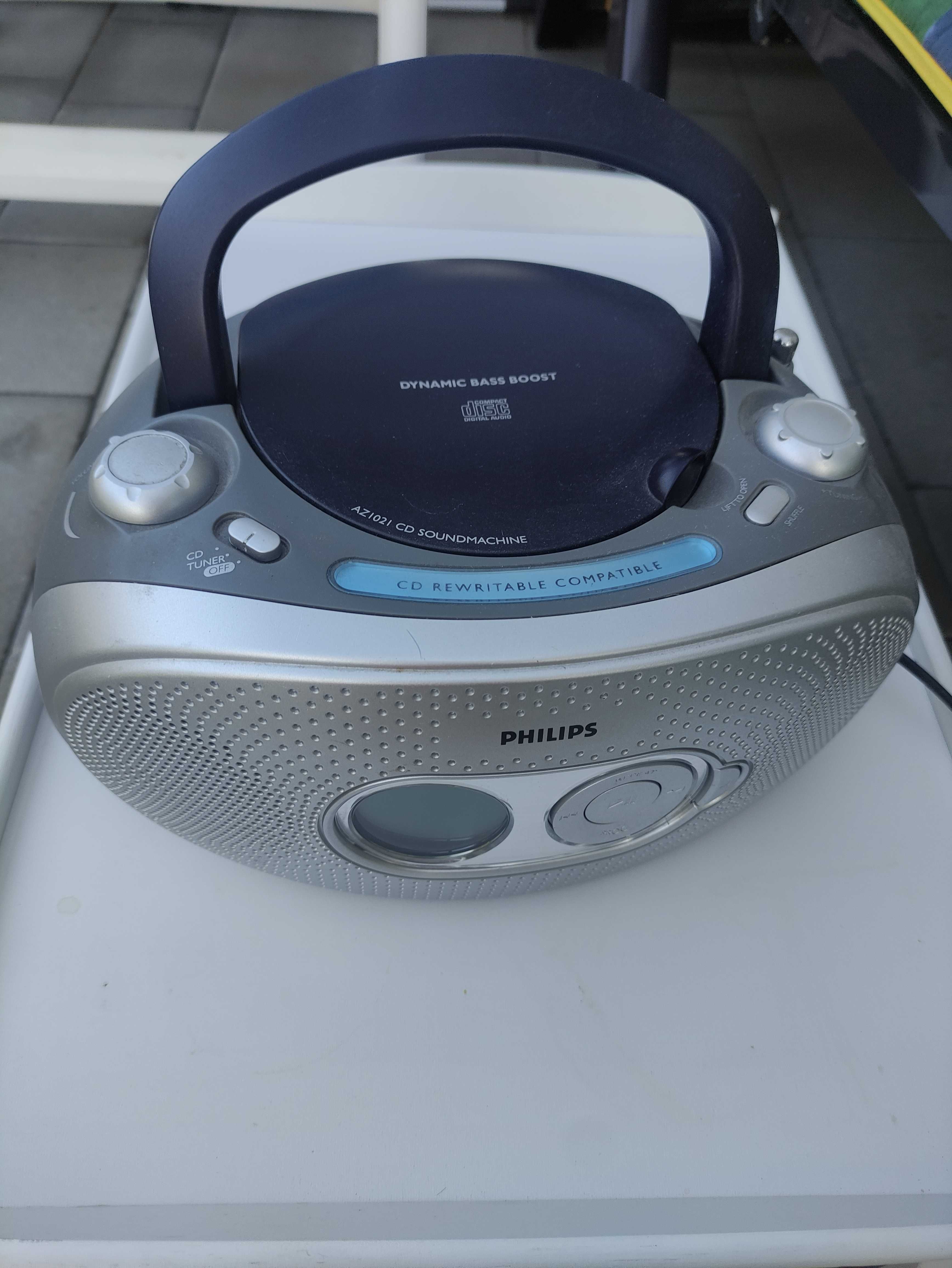 Przenośne radio z CD RW Phillips AZ1021, stan bardzo dobry