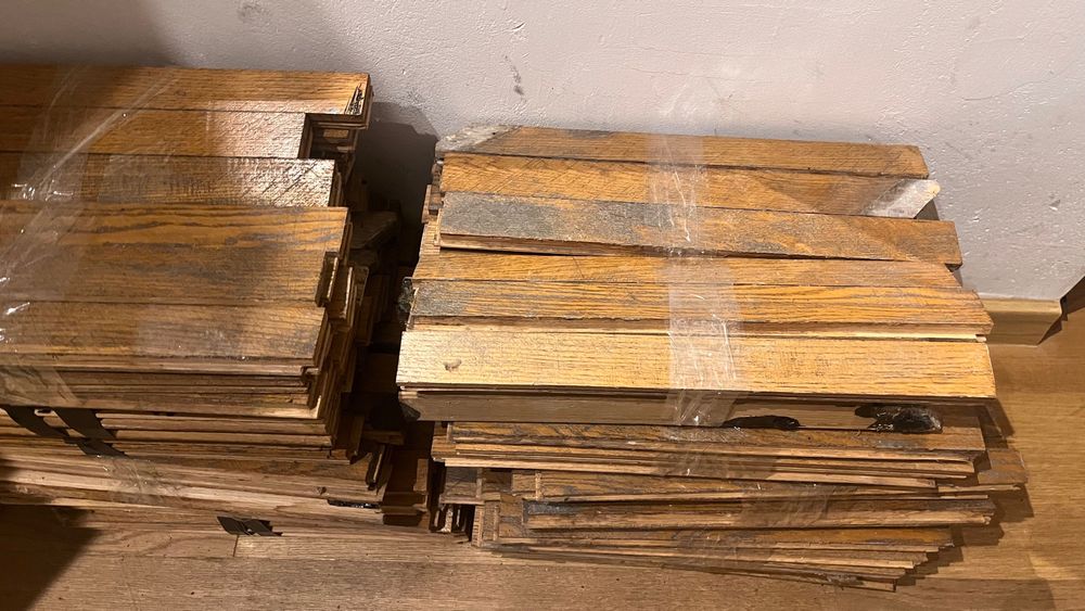 Klepki po demontażu parkietu