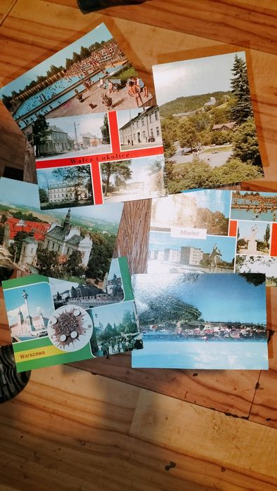 Stare pocztówki lata 80 Wałcz Mielec Warszawa i inne, PRL, widokówka
