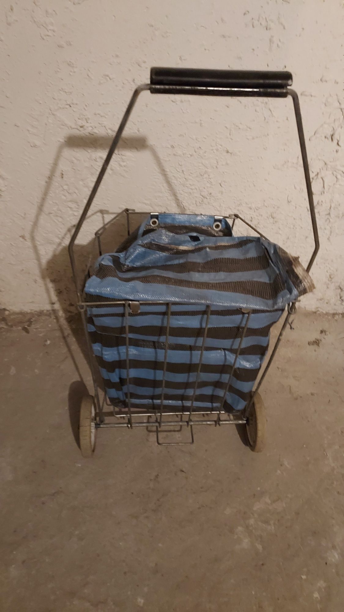 Wózek na zakupy mocny metalowy Prl