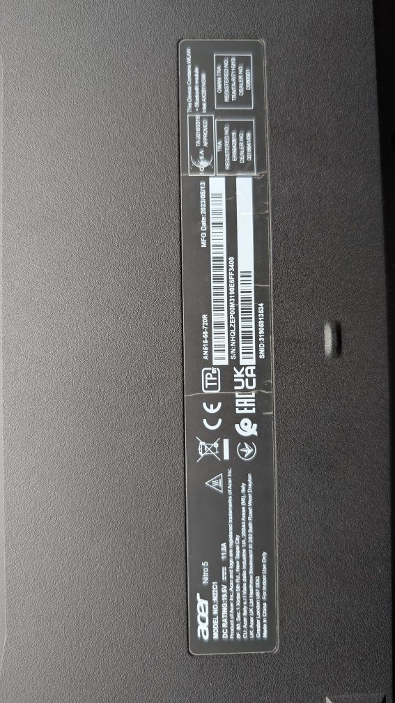 Acer Nitro 5 N22C1 i7