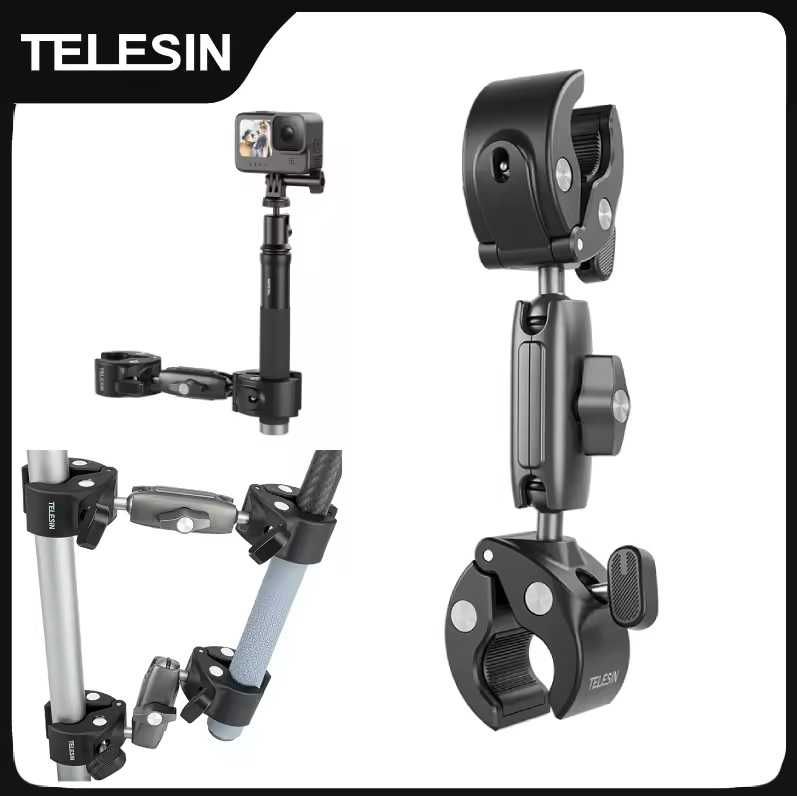 Якісне кріплення Telesin тримач зажим для монопода Insta 360 GoPro DJI
