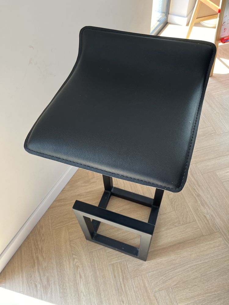 Krzesła barowe 2 szt wys. 80 cm stalowe malowane proszkowo