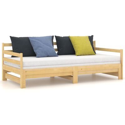 vidaXL Estrutura sofá-cama de puxar  203 x 183 x 69cm pinho maciço