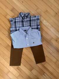 Koszule Ralph Lauren,GAP roz.92 i spodnie dla chłopca lat 2