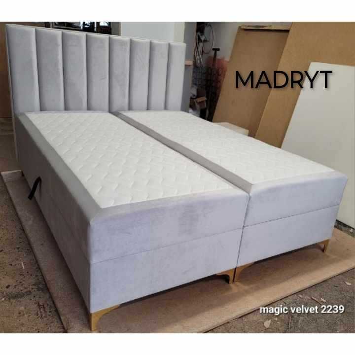 Łóżko kontynentalne MADRYT szary/beż160/200 od ręki Bogata kolorystyka
