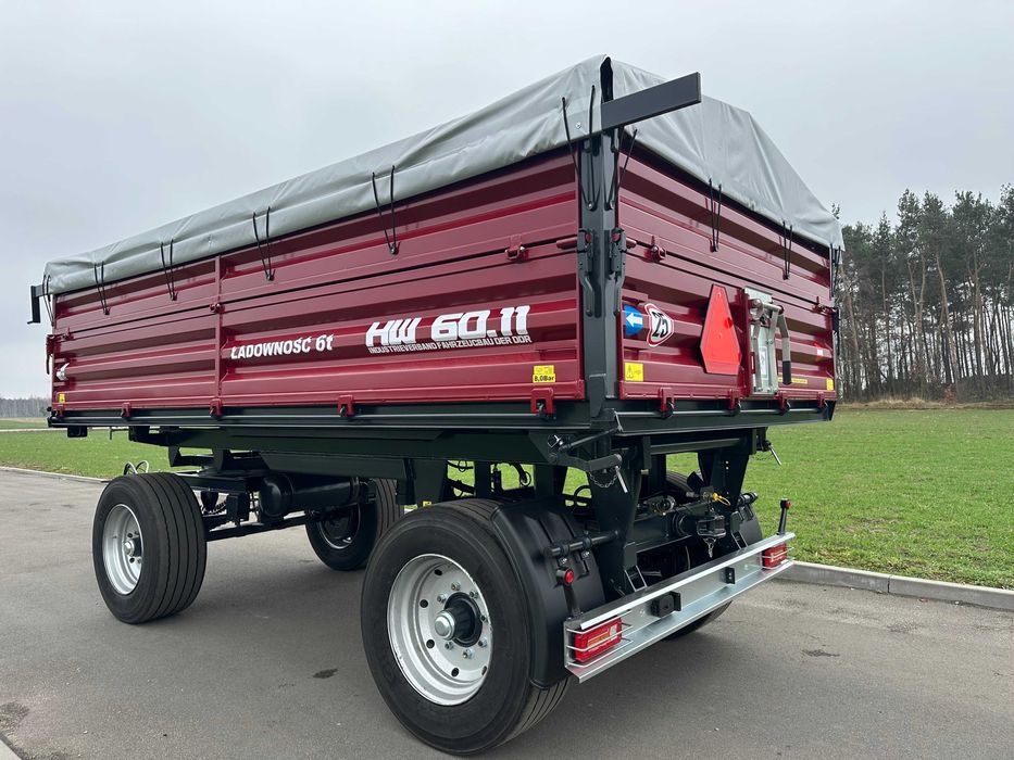 11Przyczepa Rolnicza HL HW 3 Stronny Wywrot 6011 HW 8011 Ładowność 6 T