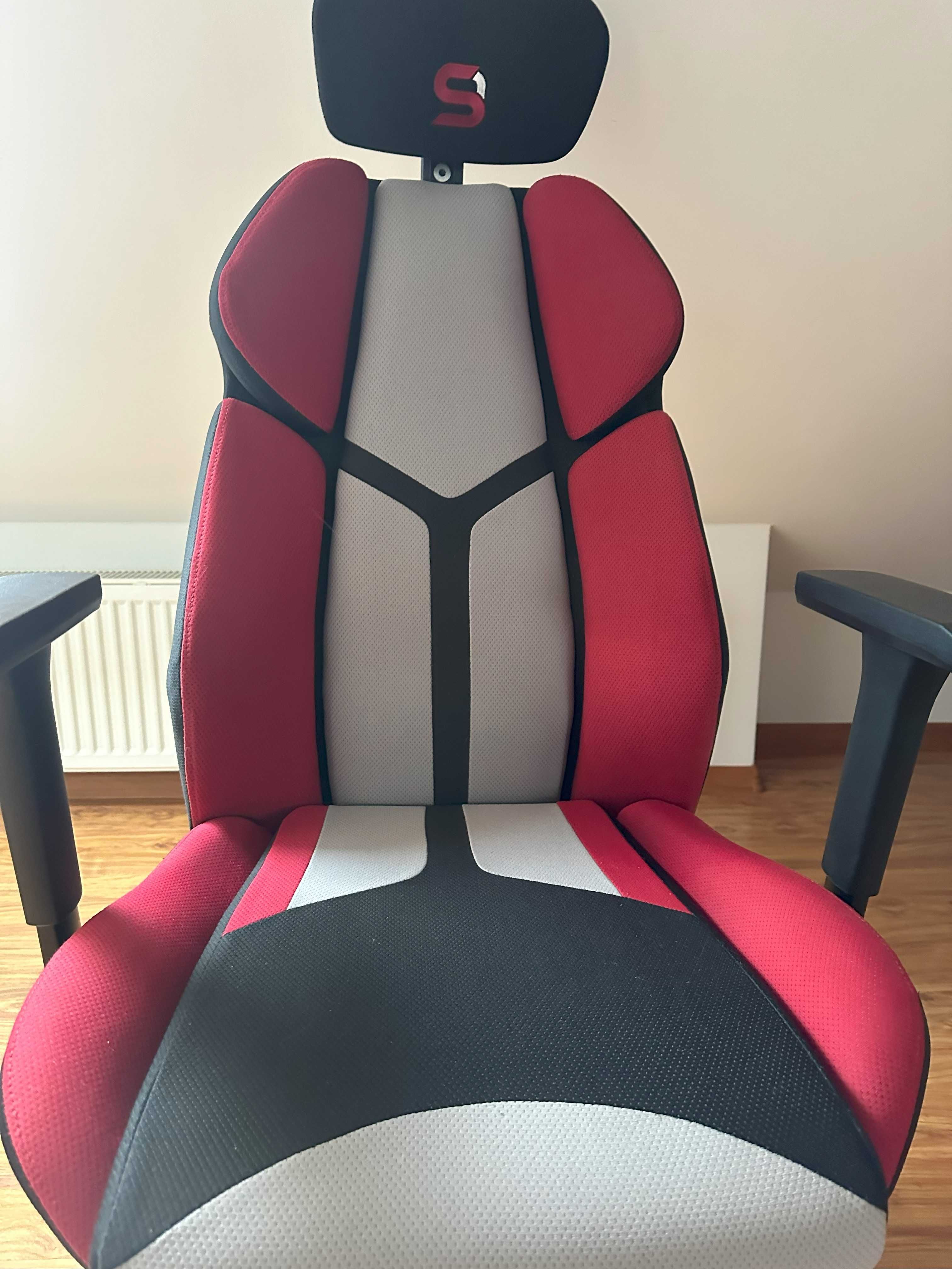 Fotel SPC GEAR EG450 Szaro-czerwony