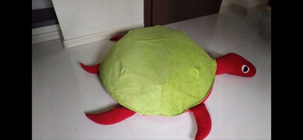 Pufa pokrowiec ikea żółw poduszka dla dziieci