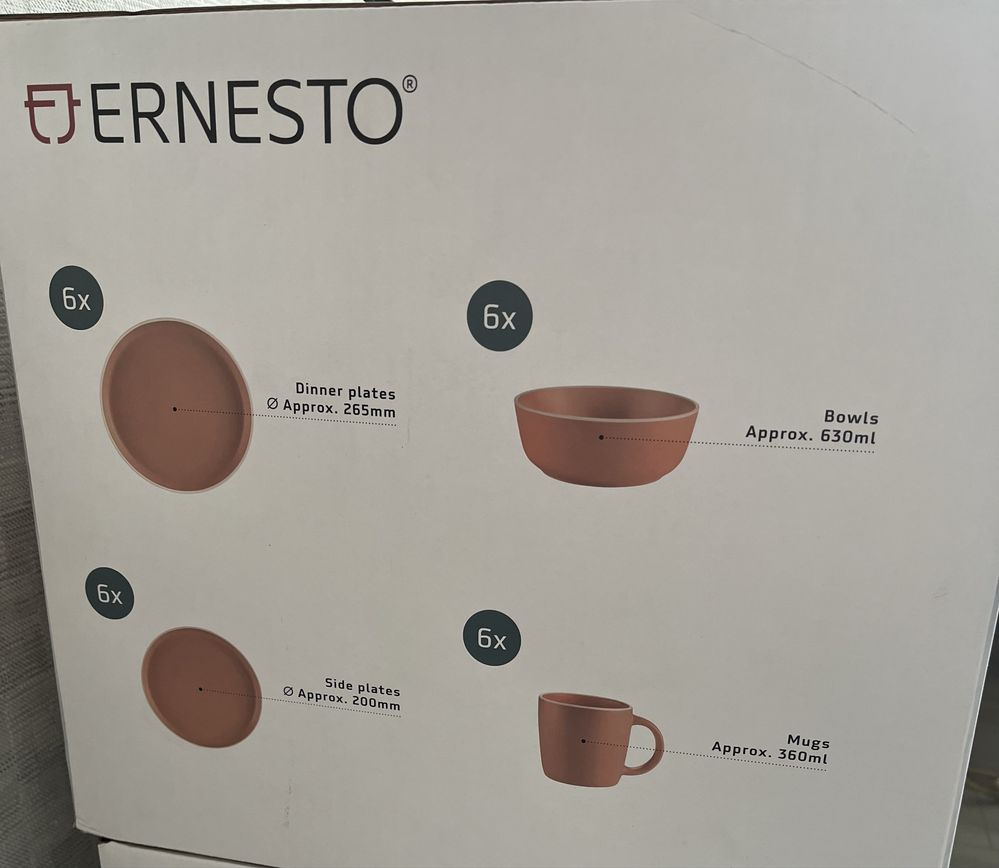 Набір посуду керамічний 24 предмети Ernesto