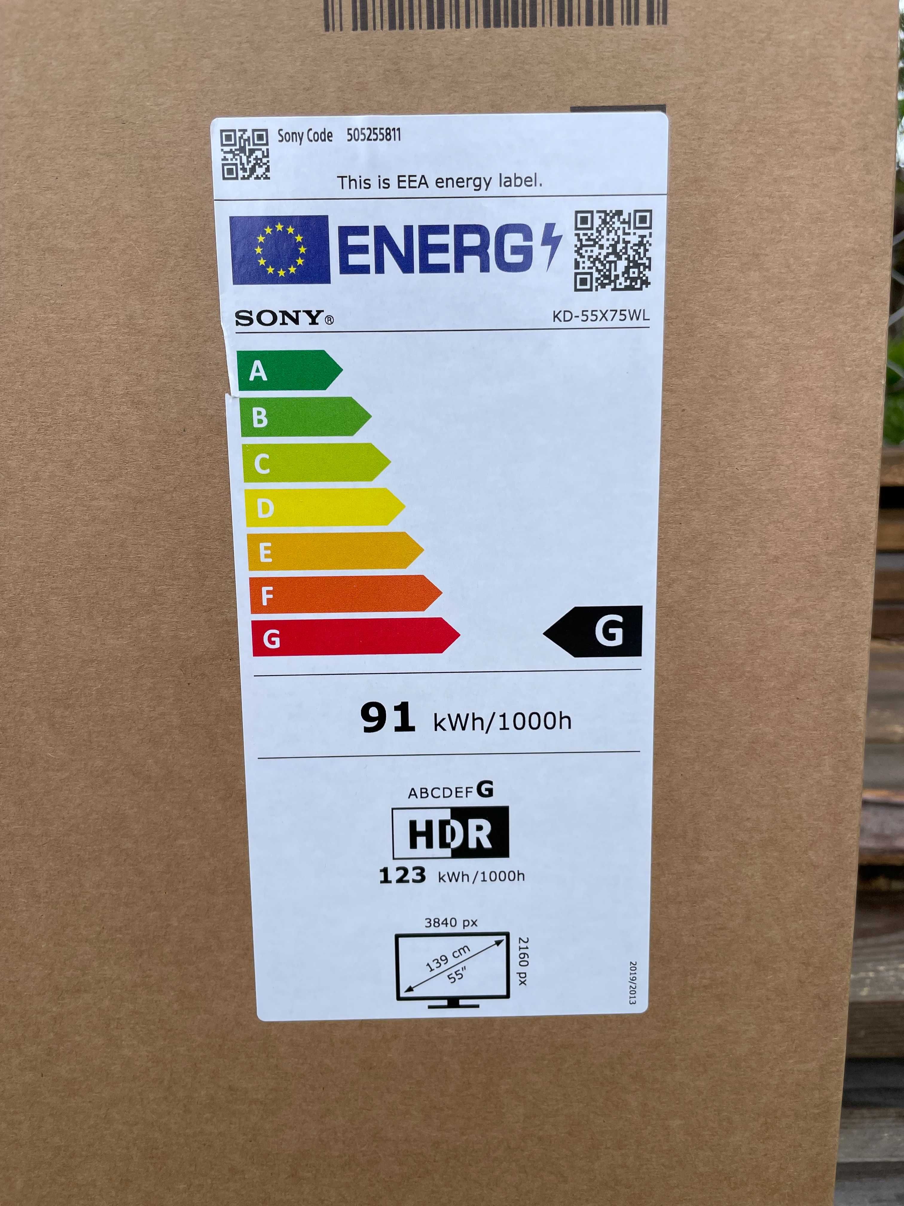Телевізор Sony KD-55X75WL Нові! Запечатані!