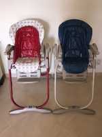 Duas cadeiras refeição bebé / criança Chicco Polly Magic 0m+