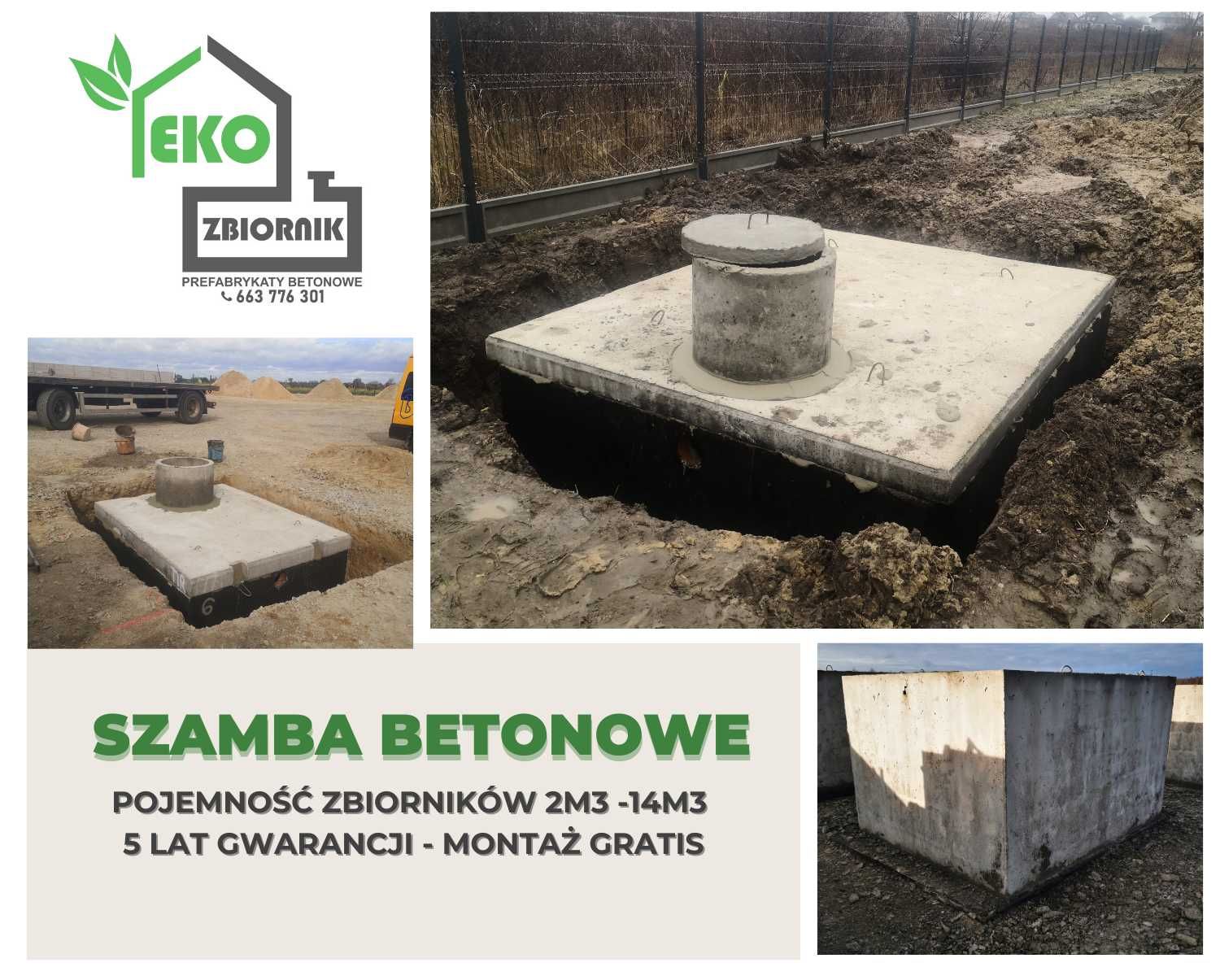 Szamba betonowe zbiorniki beton dwukomorowe jednokomorowe + transport