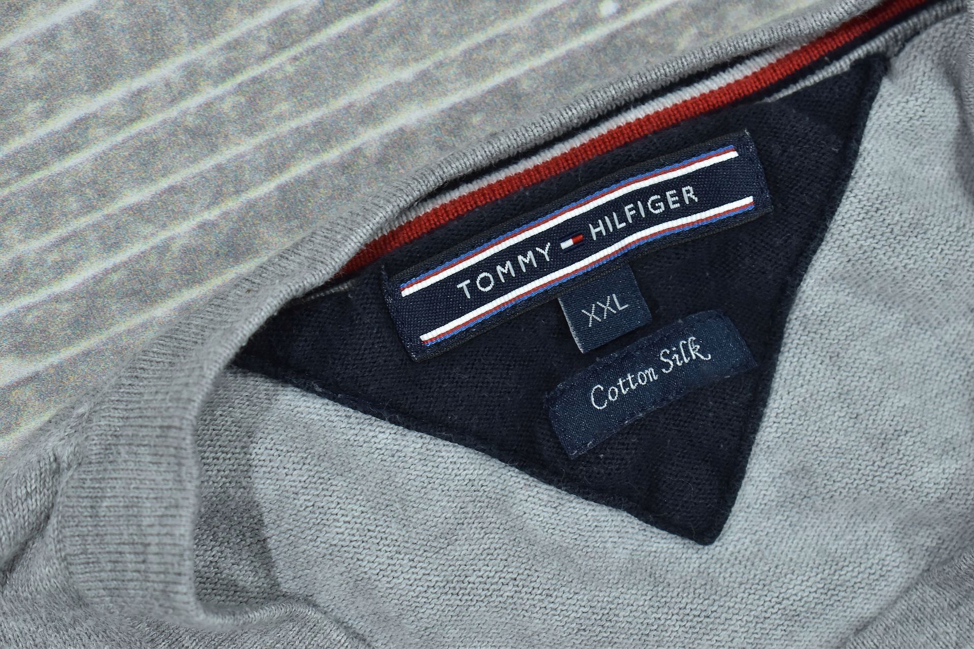 TOMMY HILFIGER Cotton Silk Sweter Męski / XXL