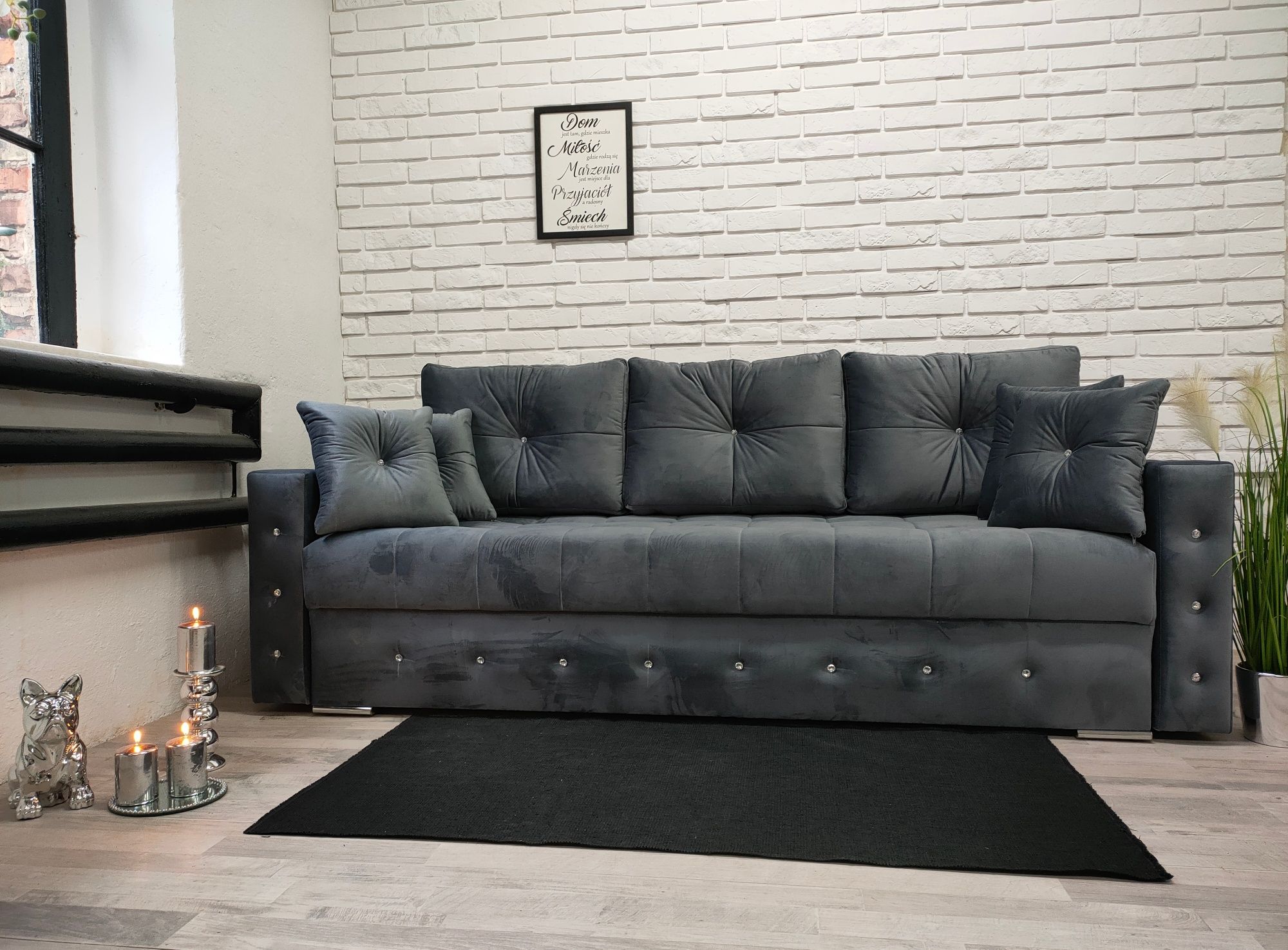 Samara pik glamour rozkładana sofa producent mebli