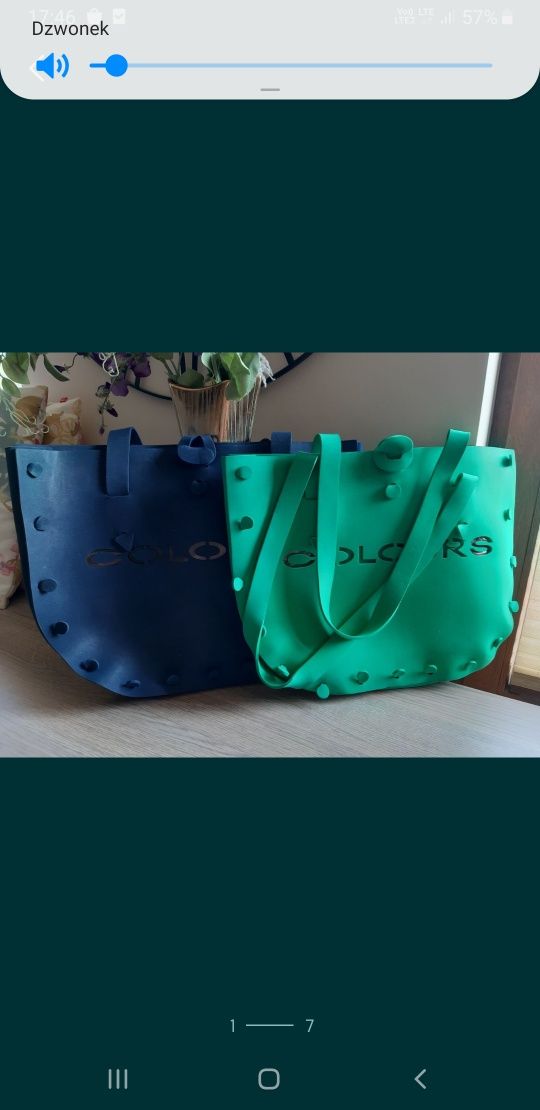 Torebka pianka tworzywo basen plaża tkmaxx colours kolekcja bag koszyk