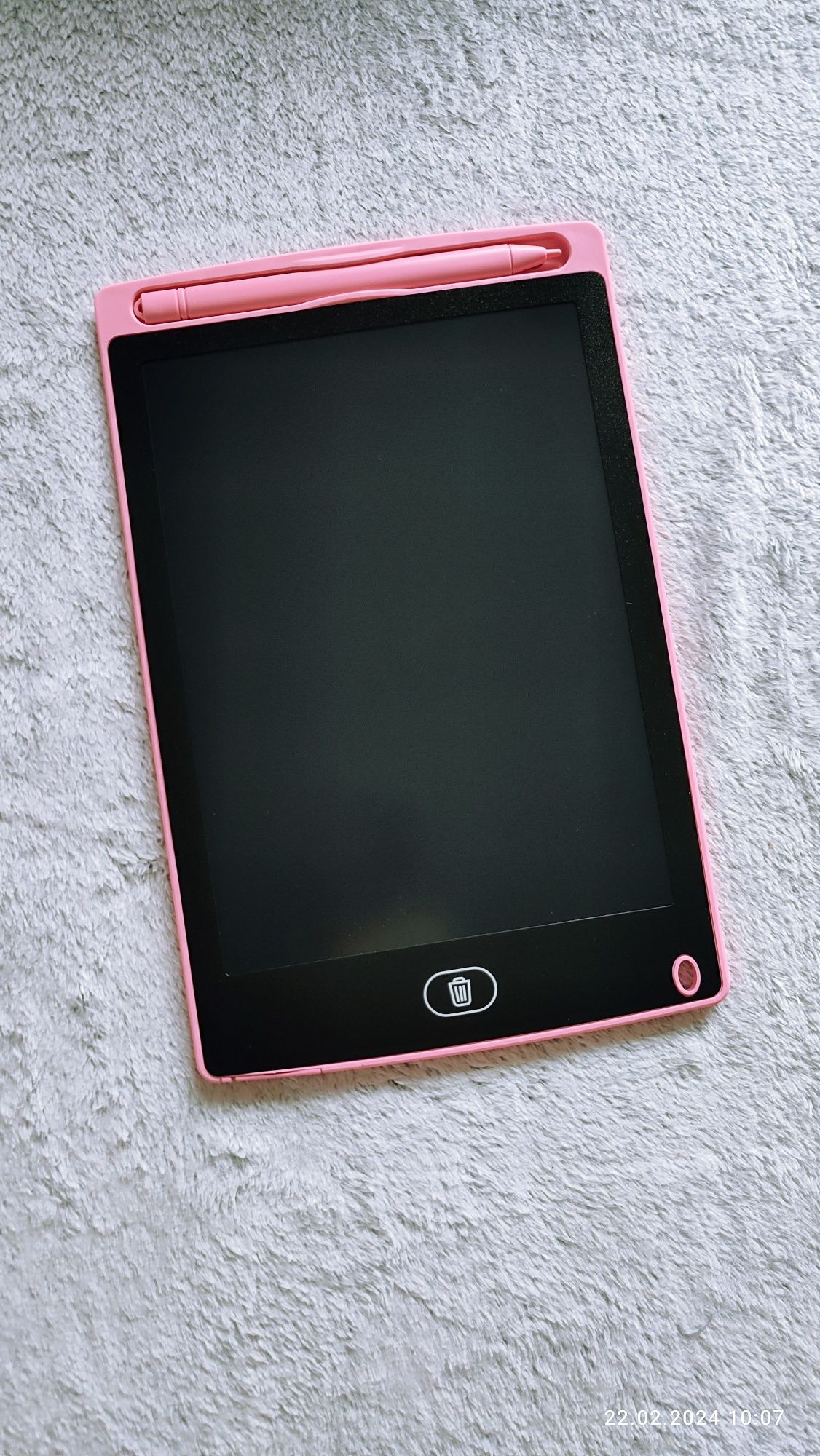 Tablet graficzny do rysowania dla dziecka różowy znikopis