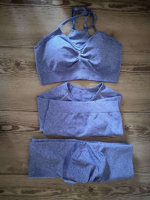 Костюм 3в1 для фітнесу, фітнес одяг,лосини і топ