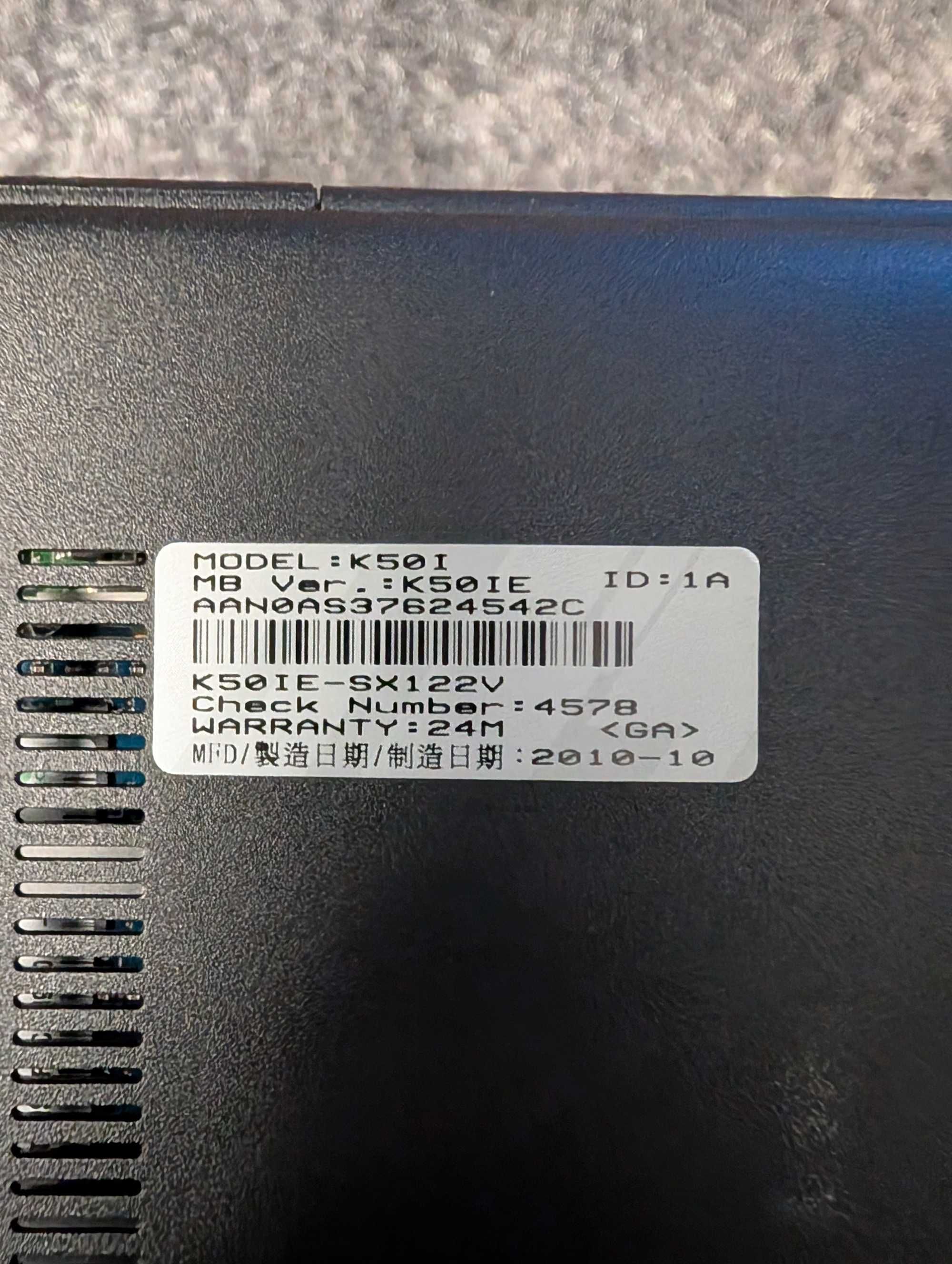 Portátil ASUS K80I