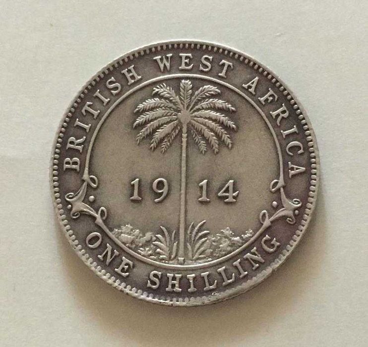 1 шиллинг, 1914 г, Британская Западная Африка, серебро