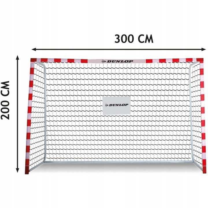 Duża BRAMKA PIŁKARSKA do piłki nożnej metalowa 300x200x110cm DUNLOP
