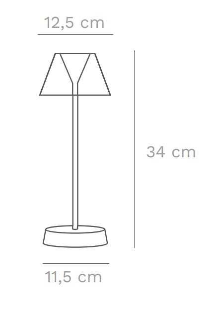 Diner Lamp - WD Lifestyle czarna lampa nocna ogrodowa z Włoch - nowa
