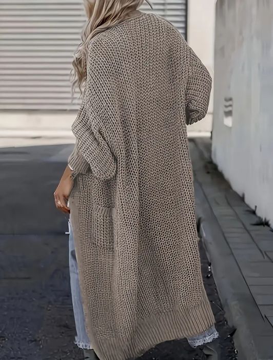 Długi kardigan sweter
