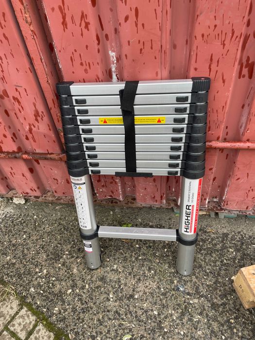 Drabina aluminiowa teleskopowa przystawna HIGHER 260cm + torba II Gat