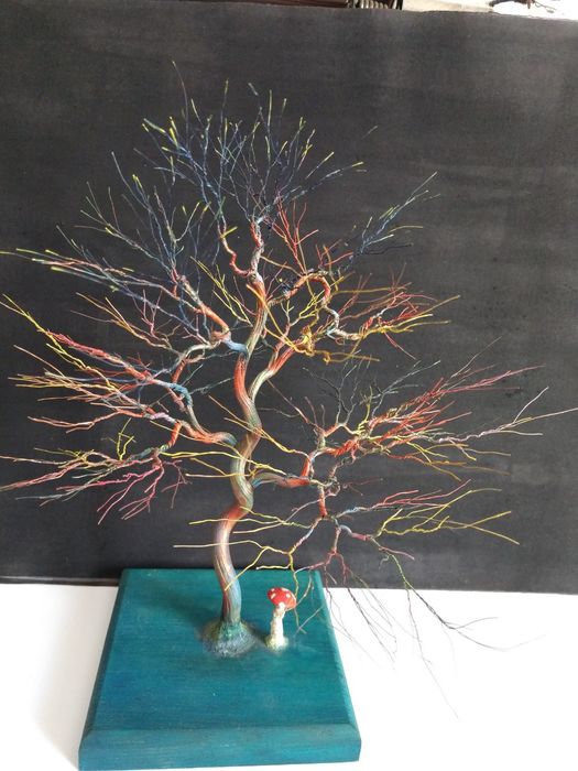 Подарункове сувенірне дерево с мідної проволки