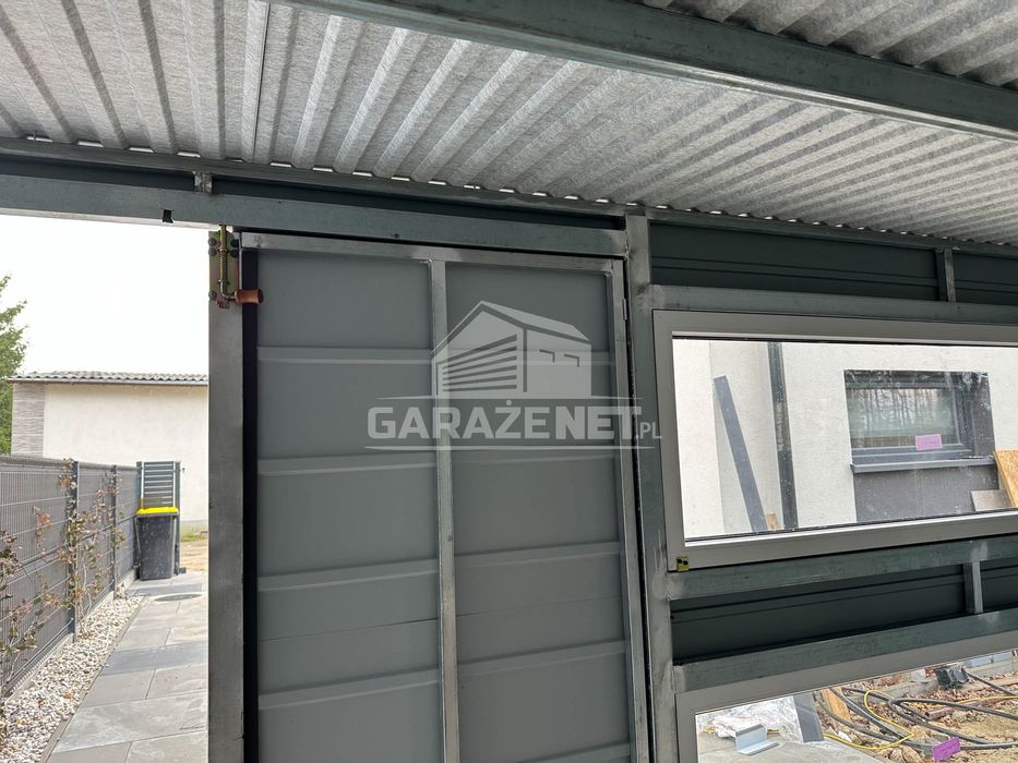 DOMEK OGRODOWY SCHOWEK 4X2,5 M + Wiata 1,2 X 2,5 M 3X Okno GB413