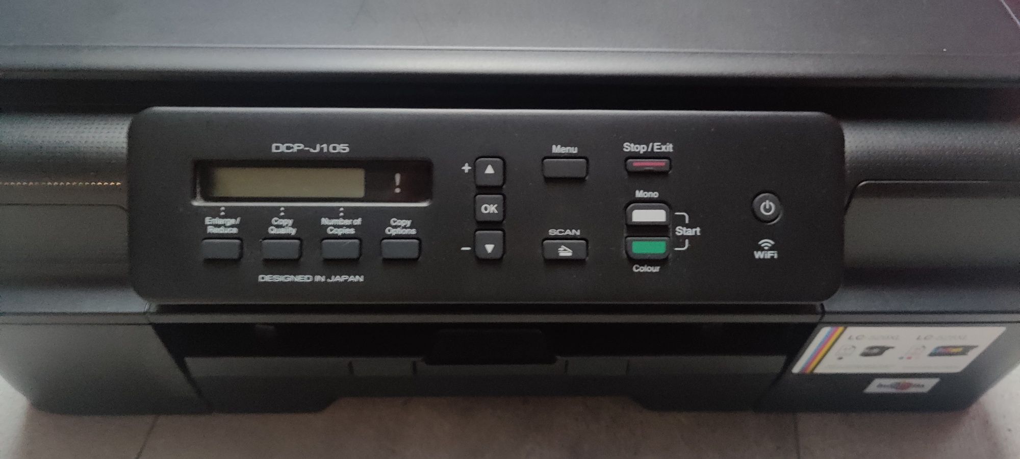 Brother dcp j105 drukarka wifi urządzenie wielofunkcyjne uszkodzona