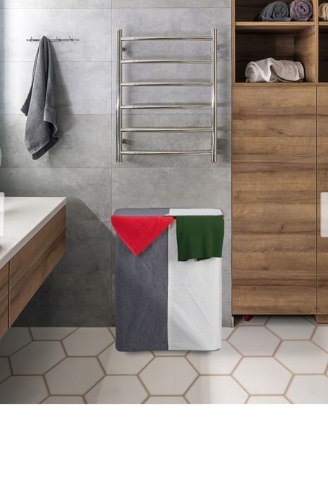 Kosz na pranie z 2 przegrodami 110l