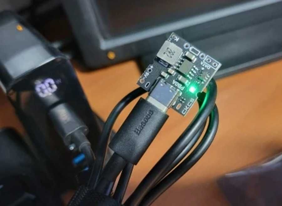 Модуль плата, зарядка как павербанк 5В 2А, два разъема Type-C и USB-A