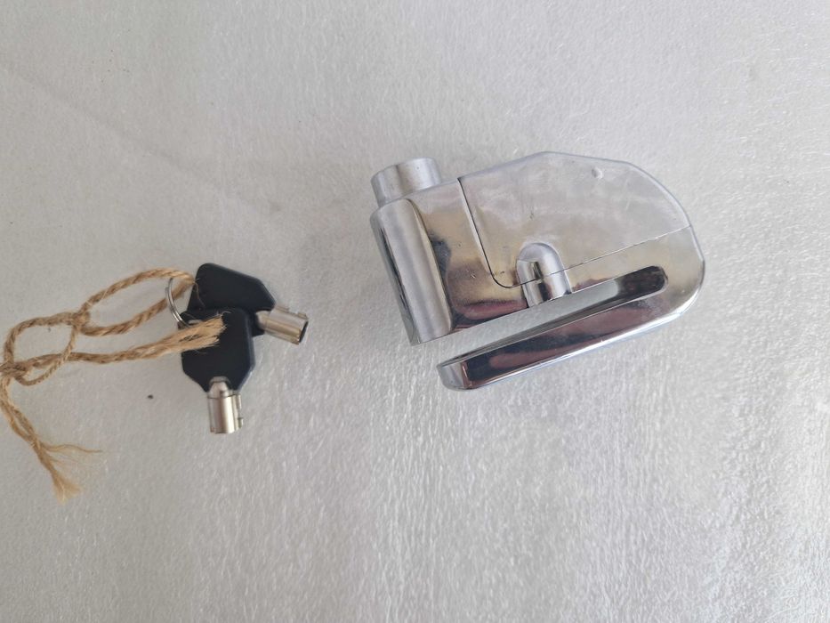 Замок-сигнализация на дисковый тормоз для мотоцикла. Противоугонка