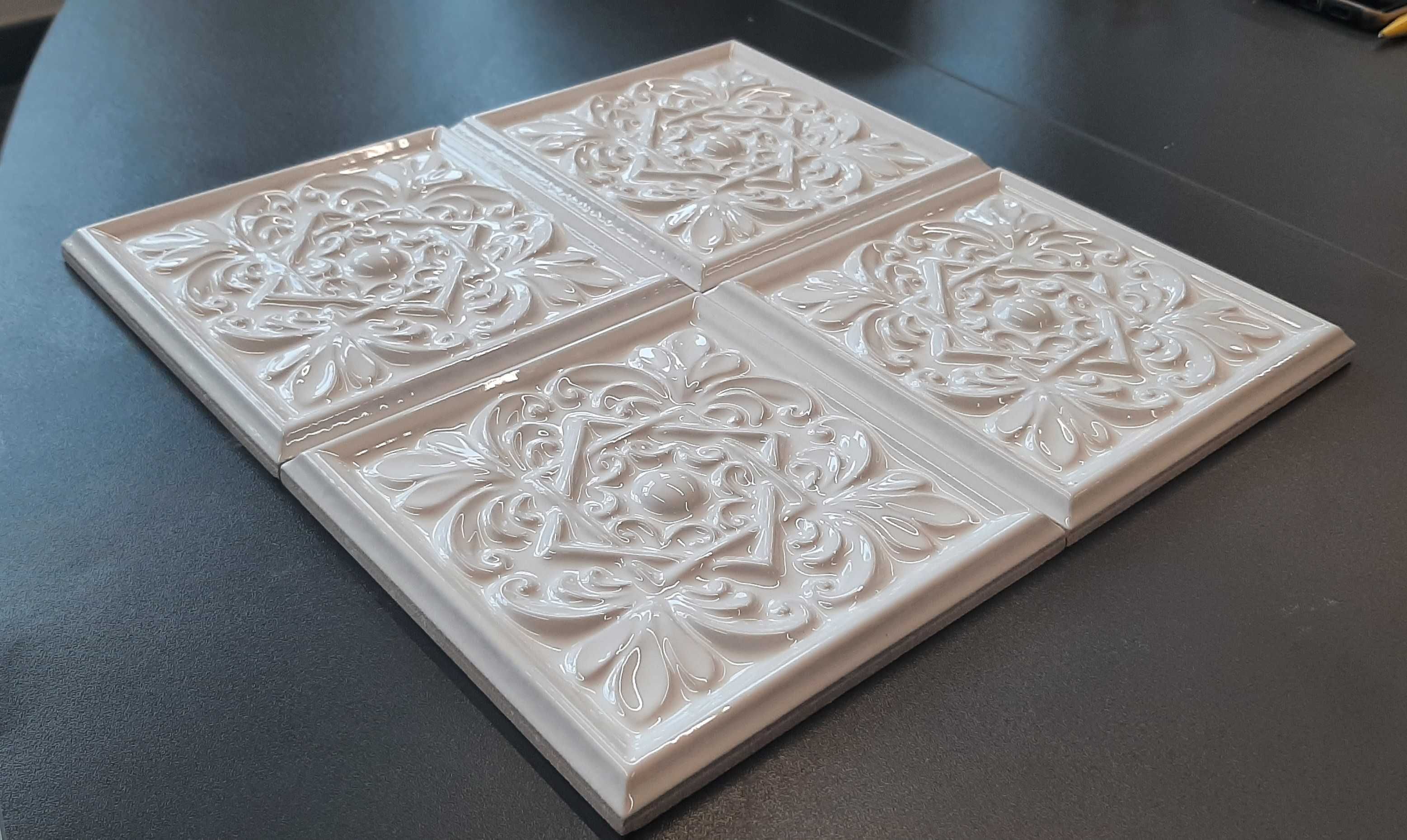 Płytka ceramiczna CIL RELIEVE CEVICA biała połysk 15x15