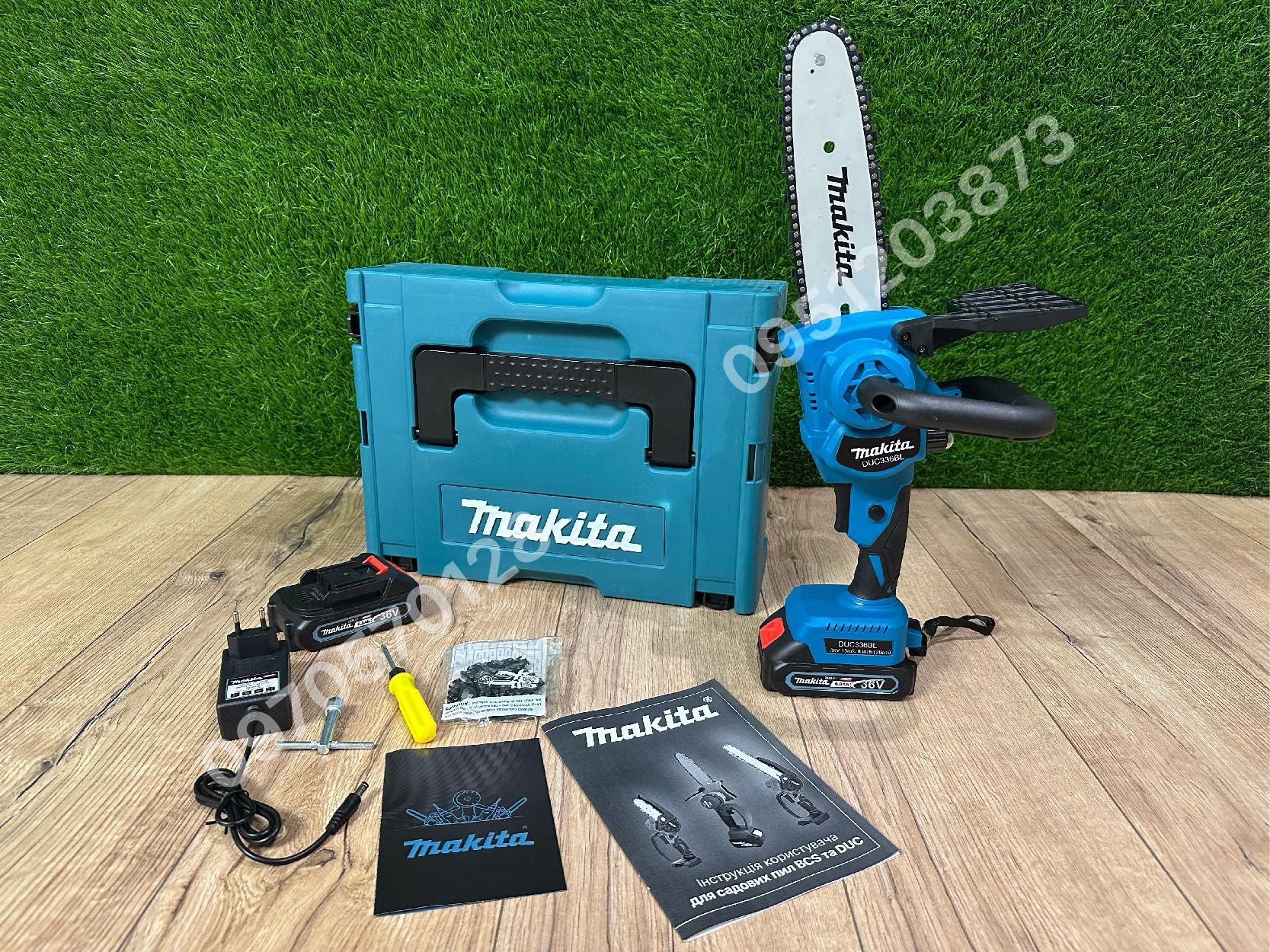 Аккумуляторная цепная Мини пила Makita DUC336BL 36V 6Ah веткорез