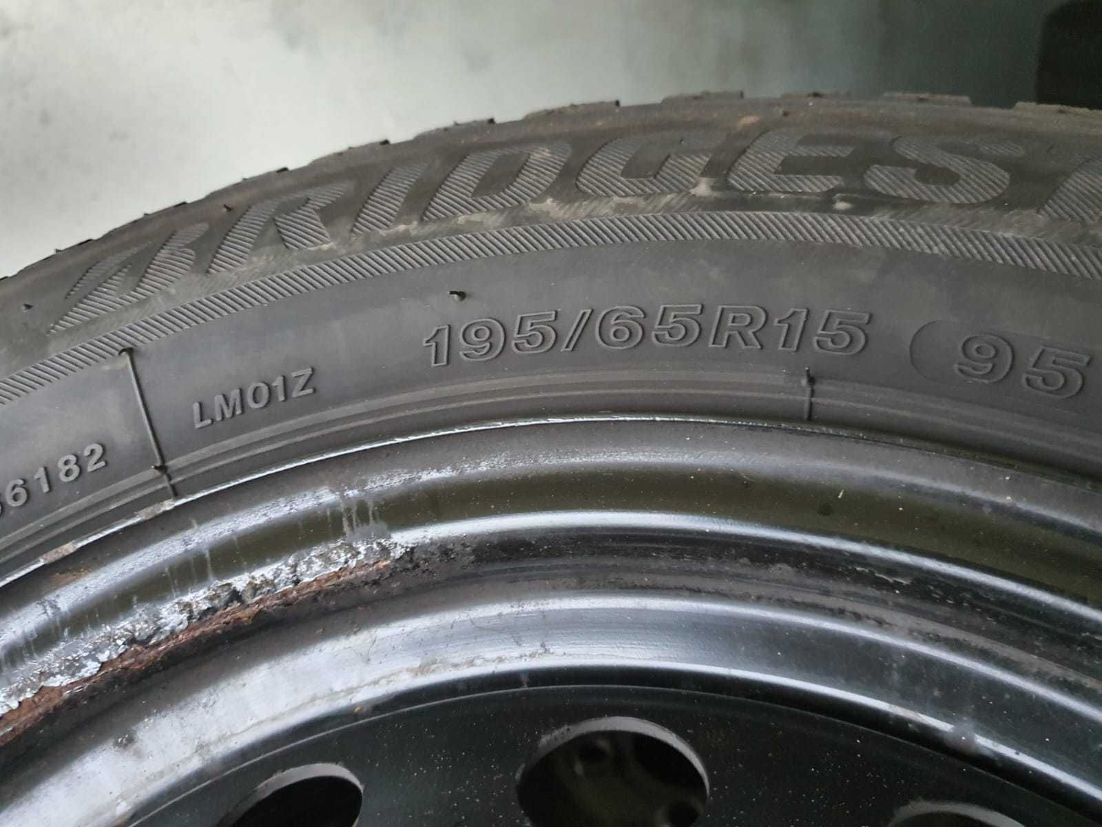 Opony Zimowe 195/65 R15 BRIDGESTONE 4szt na Felgach Stal 5x100 6,55mm