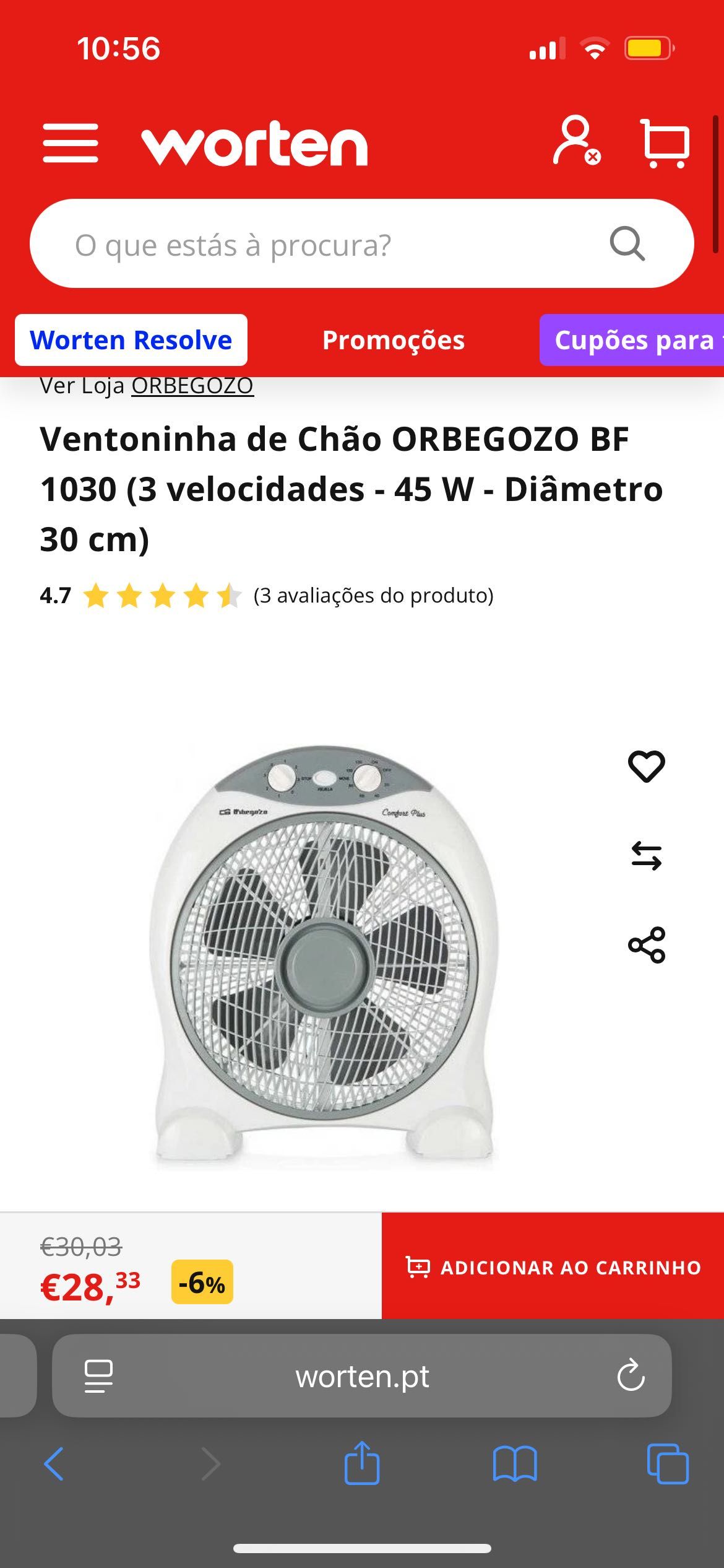 Ventoinha como nova