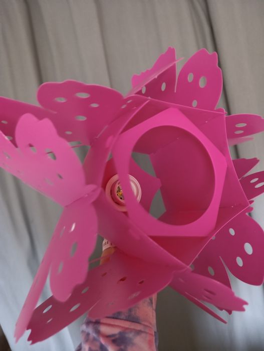 Lampa motyl różowa dla dziewczynki