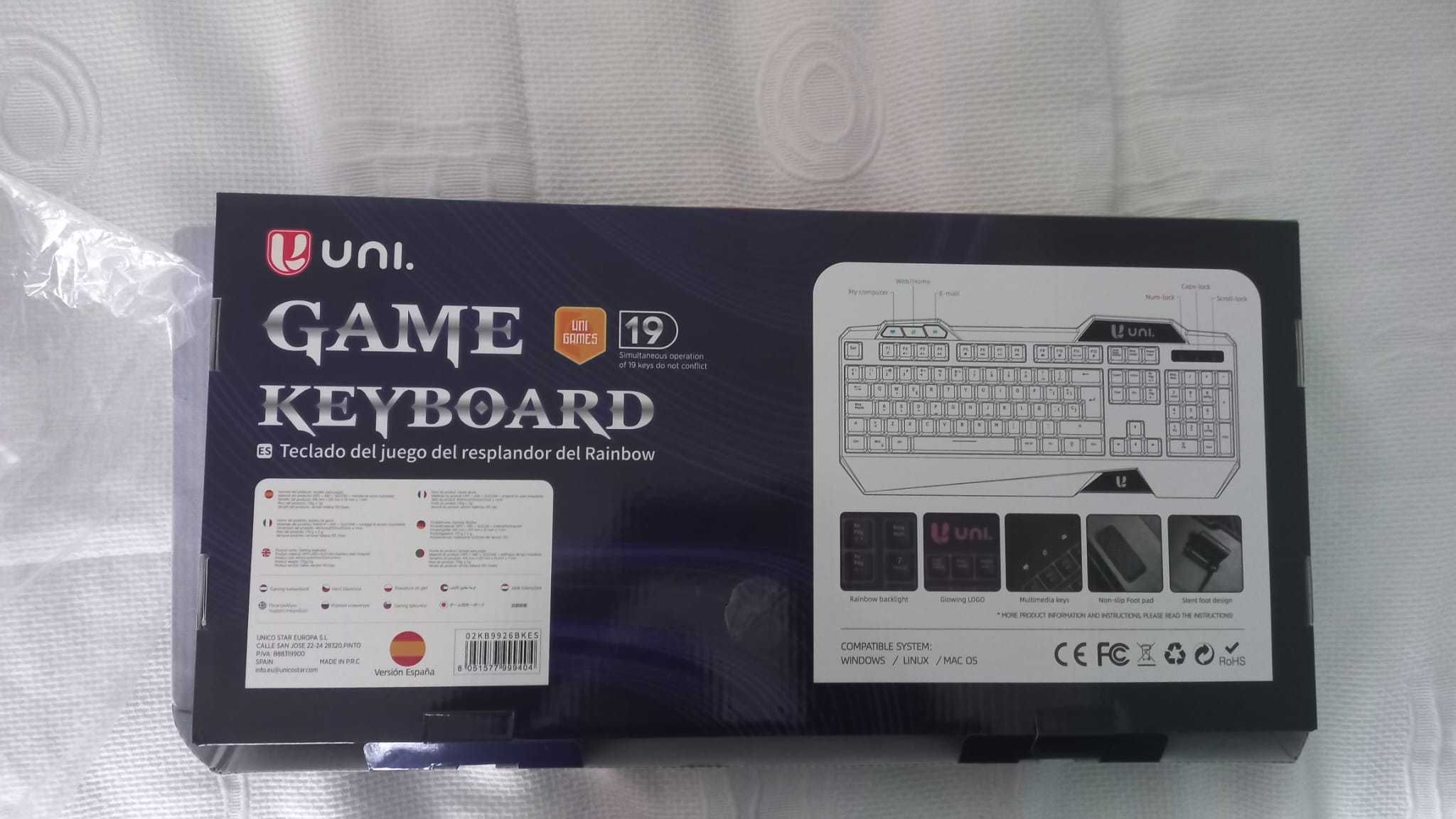 Teclado de jogo UNI GAME KEYBOARD KB9926