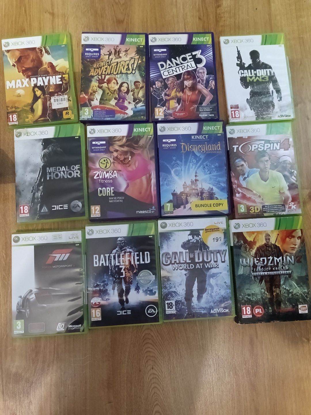 Xbox 360 Kinect + 12 gier