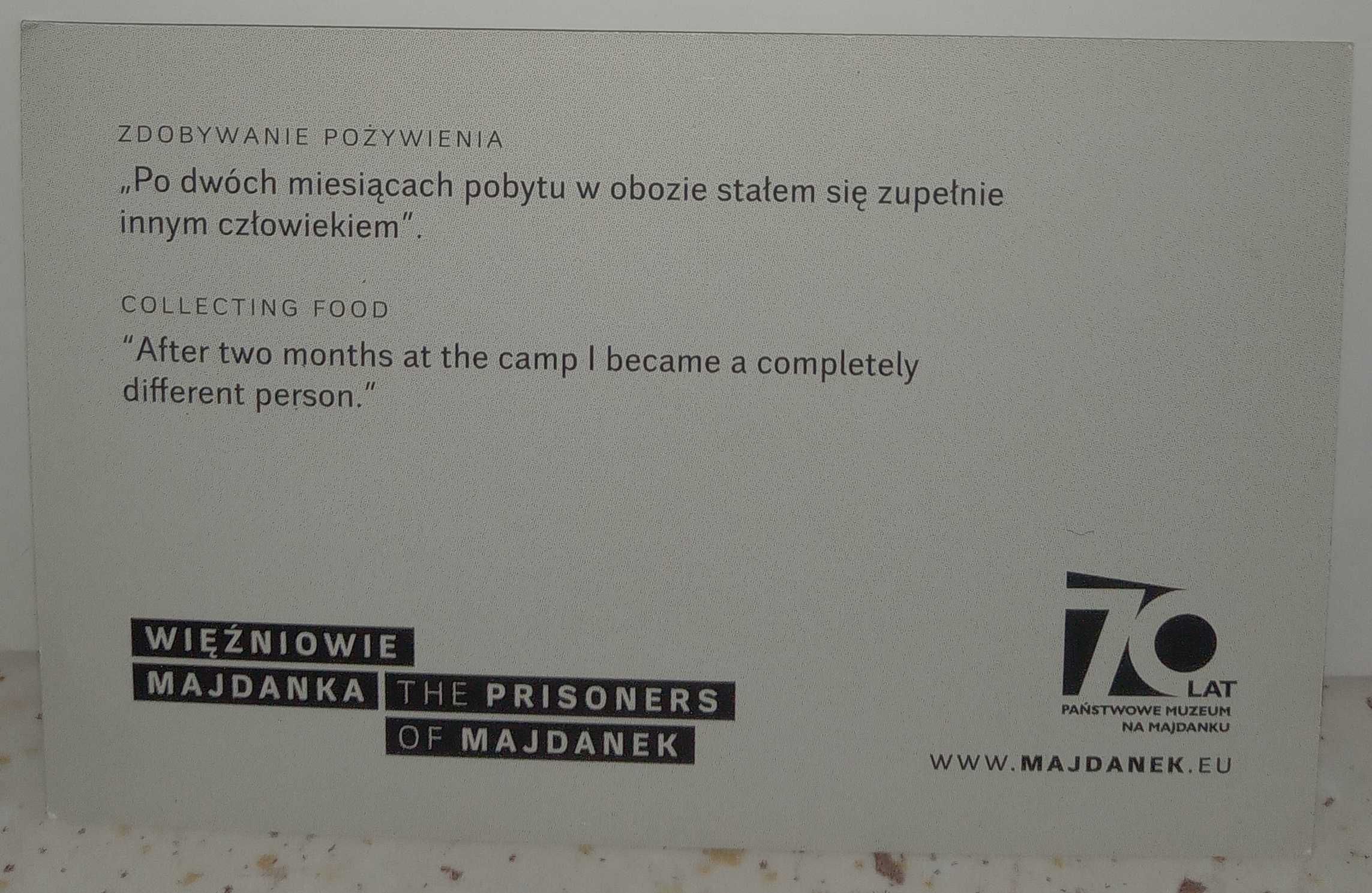 13 - Karta z Obozu Koncentracyjnego w Majdanku (rozmiar 8,5 x 5,5)