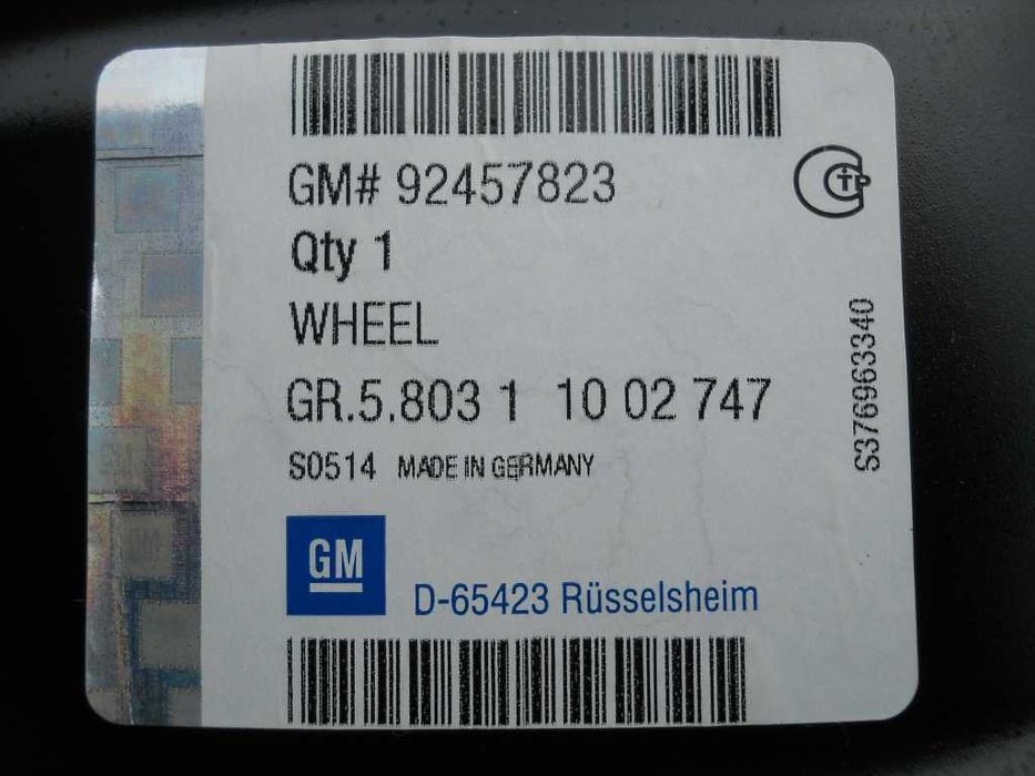 Felgi 7Jx17 5x120 ET41 Opel Insignia Saab 9-5 NOWE OEM F.Vat + GRATIS