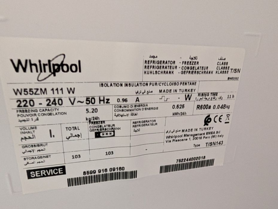 Zamrazarka Whirlpool 55ZM 111W