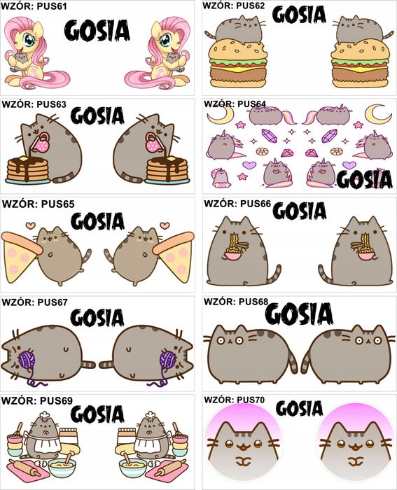 Kubek PUSHEEN personalizowany z dowolnym napisem imieniem kawaii